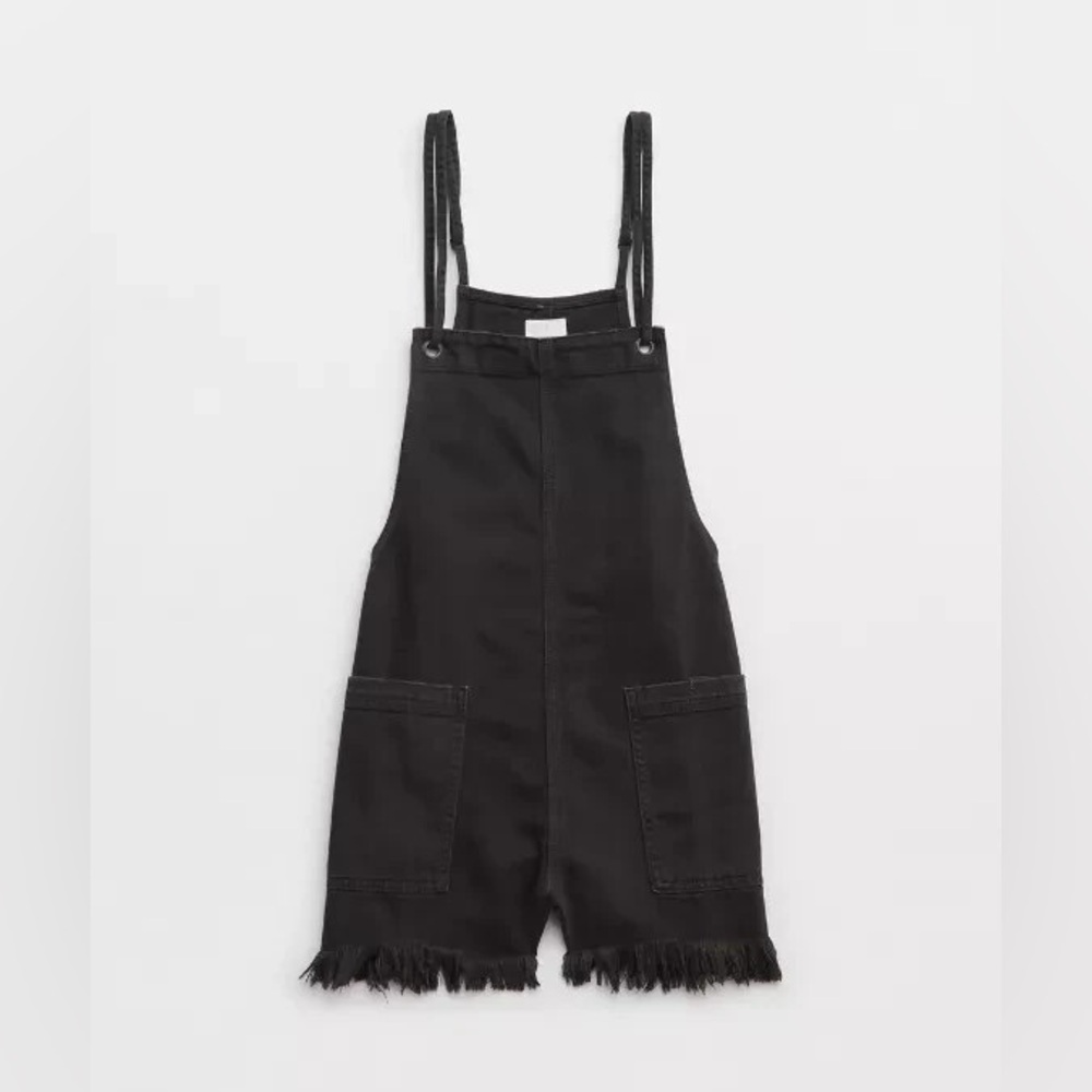 NWT Aerie Black Double Strap Shortall